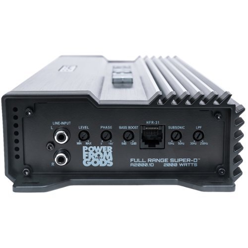 Hifonics ALPHA 2000W Class D Digital Mono Amplifier with Variable Low-Pass Crossover - Black GLOBAL SHIPPING