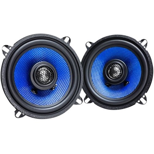 Hifonics Alpha 5-1/4 2-Way Car Speakers with Woven Glass Fiber Composite Cones (Pair) - Blue/Black WORLDWIDE DELIVERY