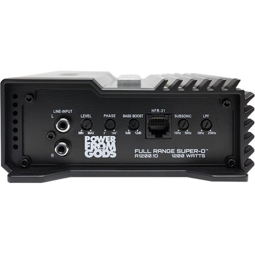 Hifonics ALPHA 1200W Class D Digital Mono Amplifier with Variable Low-Pass Crossover - Black GLOBAL SHIPPING