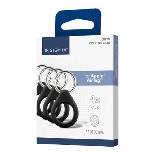 Insignia™ Key Ring Case for Apple AirTag (4-Pack) - Black GLOBAL SHIPPING