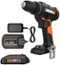WORX - WX100L Power Share 20V 3/8" Drill/Driver (1 x 2.0Ah Battery & 1 x Charger Included) - Black-Front_Standard