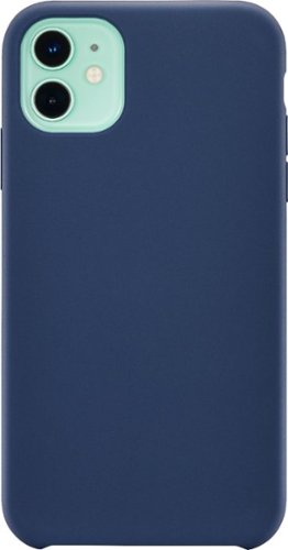 Insignia™ - Silicone Hard Shell Case for Apple® iPhone® 11 - Midnight Navy Blue