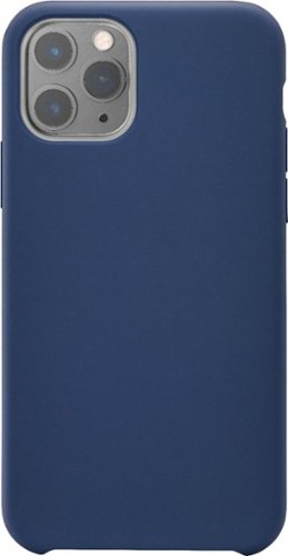 Insignia™ - Silicone Hard Shell Case for Apple® iPhone® 11 Pro - Midnight Navy Blue