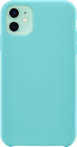 Insignia™ - Silicone Hard Shell Case for Apple® iPhone® 11 - Aqua Blue