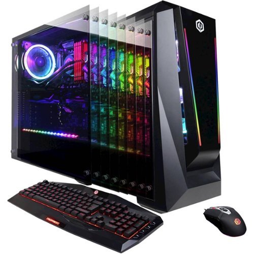 CyberPowerPC - Gaming Desktop - Intel Core i7-9700K - 32GB Memory - NVIDIA GeForce RTX 2060 Super - 1TB Solid State Drive - Black-Front_Standard 