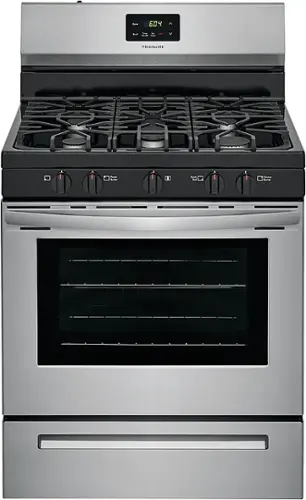 Front. Frigidaire - 5.0 Cu. Ft. Freestanding Gas Range - Stainless steel.