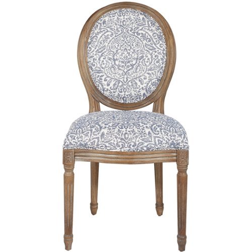 OSP Home Furnishings - Lillian Collection Traditional Fabric Chair - Blue-Front_Standard 