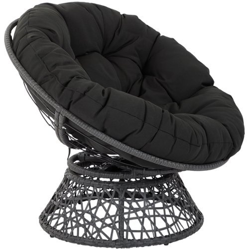 OSP Home Furnishings - Papasan Chair - Black