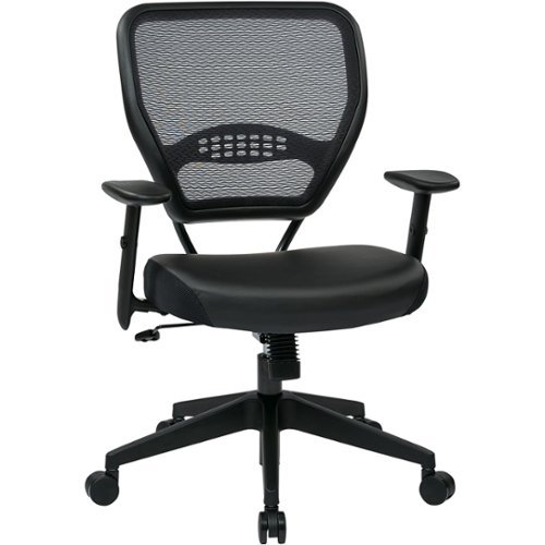 Space Seating - 57 Series Bonded Leather Office Chair - Black