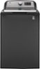 GE - 4.6 Cu. Ft. High-Efficiency Top Load Washer with FlexDispense - Diamond Gray-Front_Standard