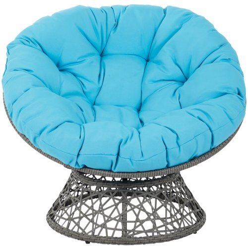 OSP Home Furnishings - Papasan Chair - Blue