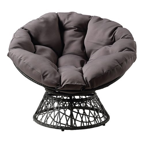 OSP Home Furnishings - Papasan Chair - Gray