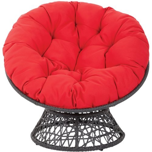 OSP Home Furnishings - Papasan Chair - Red