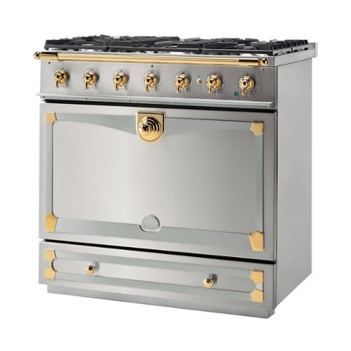 La Cornue - 3.8 Cu. Ft. Freestanding Dual Fuel Convection Range - Stainless steel with stainless steel trim