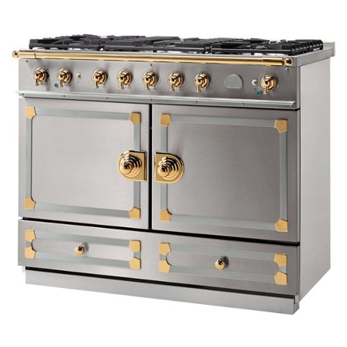 La Cornue - Freestanding Double Oven Dual Fuel Convection Range - Stainless steel with stainless steel trim