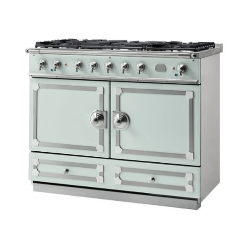La Cornue - Freestanding Double Oven Dual Fuel Convection Range - Tapestry with stainless steel trim
