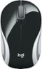 Logitech - M187 Mini Wireless Optical Ambidextrous Mouse - Wireless - Black-white-Front_Standard