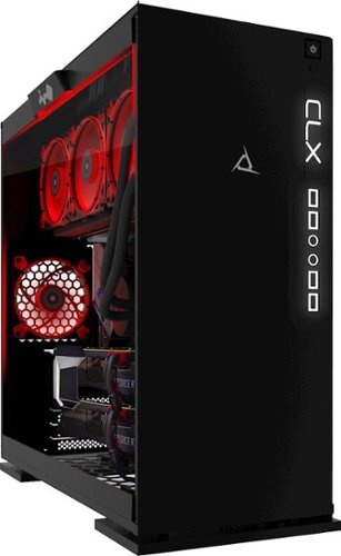 CLX - SET Gaming Desktop - AMD Ryzen 9 3900X - 64GB Memory - 2 x NVIDIA GeForce RTX 2080 Ti - 6TB Hard Drive + 1TB SSD - Black/Red-Front_Standard 