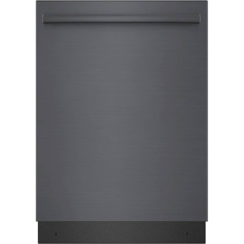 Bosch - 800 Series 24" Top Control Built-In Dishwasher with CrystalDry, Stainless Steel Tub, 3rd Rack, 42 dBa - Black stainless steel