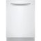Bosch - 800 Series 24" Top Control Built-In Dishwasher with Stainless Steel Tub, 3rd Rack, 42 dBa - White-Front_Standard
