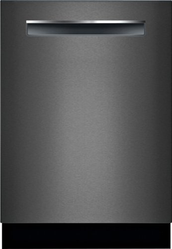 Bosch - 800 Series 24" Top Control Built-In Dishwasher with CrystalDry, Stainless Steel Tub, 3rd Rack, 42 dBa - Black stainless steel