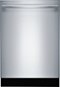 Bosch - 800 Series 24" Top Control Built-In Tub Dishwasher with 3rd Rack and CrystalDry, 40 dBa - Stainless steel-Front_Standard