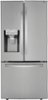 LG - 24.5 Cu. Ft. French Door Refrigerator with Wi-Fi - Stainless steel-Front_Standard 
