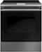 Café - Modern Glass 5.7 Cu. Ft. Slide-In Electric Induction Convection Range - Platinum Glass-Front_Standard