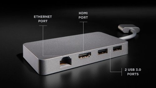 Platinum™ Dual USB-C-to-8-Port Hub for Select Apple MacBook Laptops - Space Gray WORLDWIDE DELIVERY
