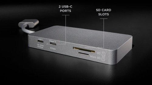 Platinum™ Dual USB-C-to-8-Port Hub for Select Apple MacBook Laptops - Space Gray GLOBAL SHIPPING