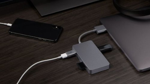 Platinum™ Dual USB-C-to-8-Port Hub for Select Apple MacBook Laptops - Space Gray HOW TO BUY