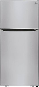 LG - 20.2 Cu. Ft. Top-Freezer Refrigerator - Stainless steel - Front_Standard