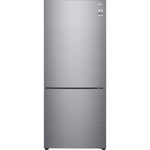 LG - 14.7 Cu. Ft. Bottom-Freezer Smart Refrigerator with Smart Cooling - Platinum Silver