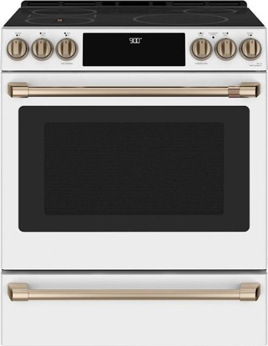 Café - 5.7 Cu. Ft. Slide-In Electric Induction Convection Range - Matte White-Front_Standard 