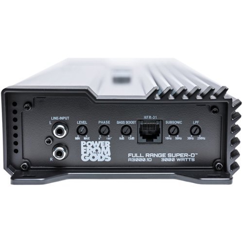 Hifonics ALPHA 3000W Class D Digital Mono Amplifier with Variable Low-Pass Crossover - Silver/Black WORLDWIDE DELIVERY