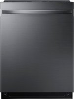 Samsung - StormWash™ 24" Top Control Built-In Dishwasher with AutoRelease Dry, 3rd Rack, 42 dBA - Black stainless steel - Front_Standard