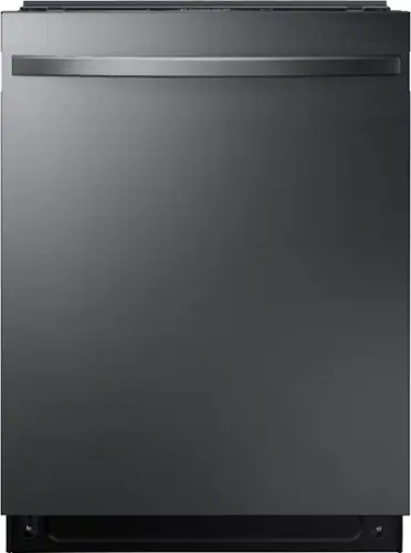 Front. Samsung - StormWash 24" Top Control Built-In Dishwasher with AutoRelease Dry, 3rd Rack, 42 dBA - Black Stainless Steel.