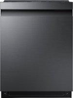 Samsung - StormWash™ 24" Top Control Built-In Dishwasher with AutoRelease Dry, 3rd Rack, 42 dBA - Black stainless steel - Front_Standard