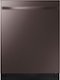 Samsung - StormWash 24" Top Control Built-In Dishwasher with AutoRelease Dry, 3rd Rack, 48 dBA - Tuscan Stainless Steel-Front_Standard