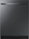 Samsung - StormWash 24" Top Control Built-In Dishwasher with AutoRelease Dry, 3rd Rack, 48 dBA - Black Stainless Steel-Front_Standard