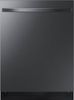 Samsung - StormWash™ 24" Top Control Built-In Dishwasher with AutoRelease Dry, 3rd Rack, 48 dBA - Black stainless steel - Front_Standard