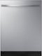 Samsung - StormWash 24" Top Control Built-In Dishwasher with AutoRelease Dry, 3rd Rack, 48 dBA - Stainless Steel-Front_Standard