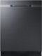Samsung - StormWash 24" Top Control Built-In Dishwasher with AutoRelease Dry, 3rd Rack, 48 dBA - Black Stainless Steel-Front_Standard 