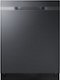 Samsung - StormWash 24" Top Control Built-In Dishwasher with AutoRelease Dry, 3rd Rack, 48 dBA - Black Stainless Steel-Front_Standard