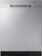 Samsung - StormWash 24" Top Control Built-In Dishwasher with AutoRelease Dry, 3rd Rack, 48 dBA - Stainless steel-Front_Standard