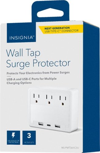 Insignia™ 3 Outlet/3 USB 600 Joules Surge Protector - White HOW TO BUY