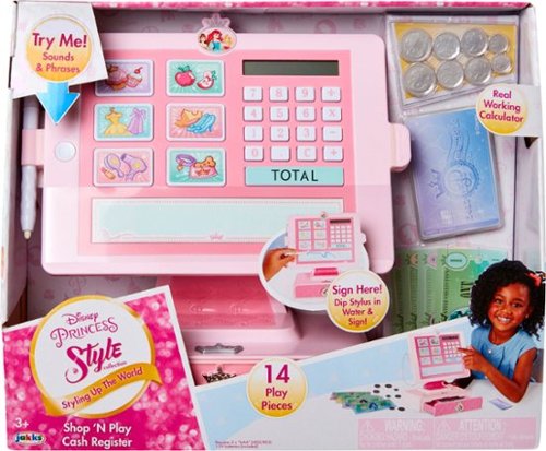  Disney - Princess Style Collection Sleek Cash Register - Pink
