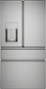 Café - 27.8 Cu. Ft. 4-Door French Door Smart Refrigerator with Convertible Drawer with Soft Freeze - Platinum Glass-Front_Standard