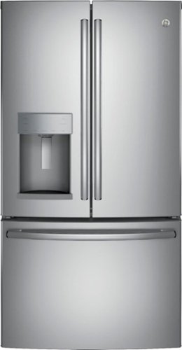 GE - 27.7 Cu. Ft. French Door-in-Door Refrigerator with External Water & Ice Dispenser - Stainless steel