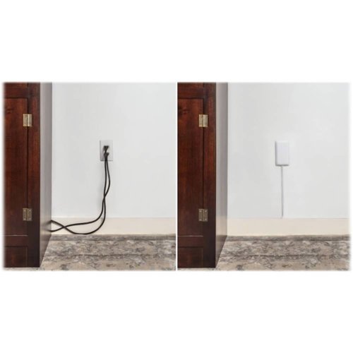 Sleek Socket 8' 3-Outlet Extension Power Cord with Wall Outlet Cover - White HOW TO BUY